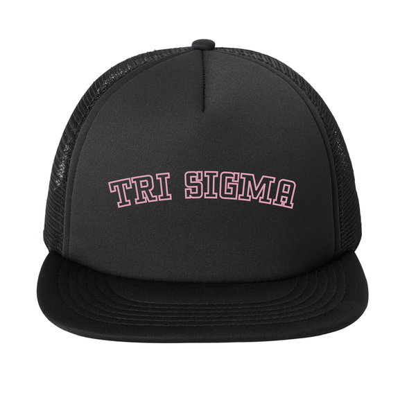 Sigma Sigma Sigma Sorority Varsity Basics Foam Trucker Hat