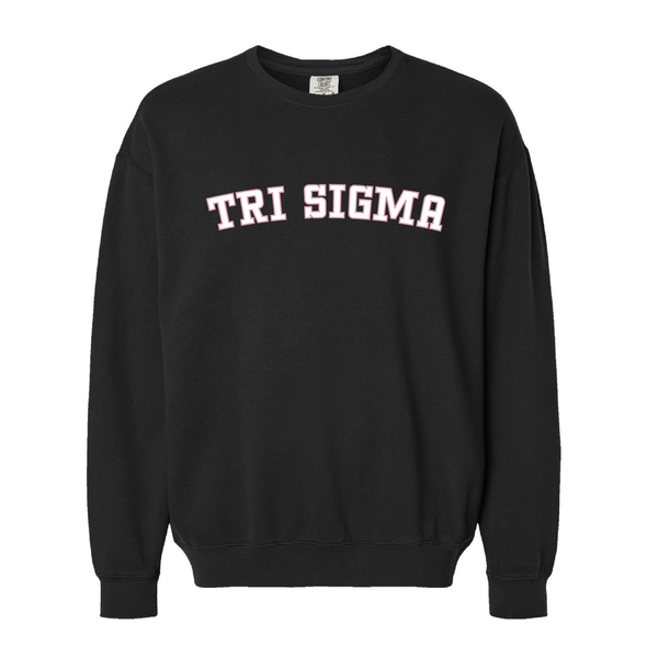 Sigma Sigma Sigma Sorority Varsity Basics Crewneck Sweatshirt