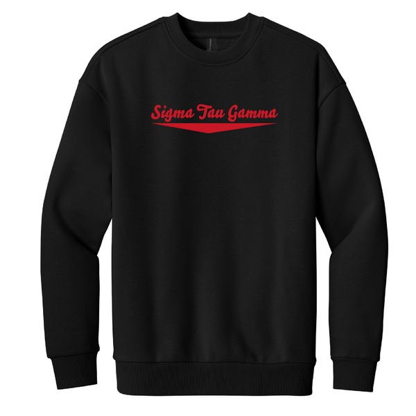 Sigma Tau Gamma Fraternity Embroidered Baseline Crewneck Sweatshirt