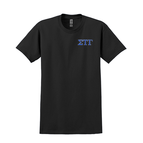 Sigma Tau Gamma Fraternity Embroidered Greek Letter Gildan T-shirt