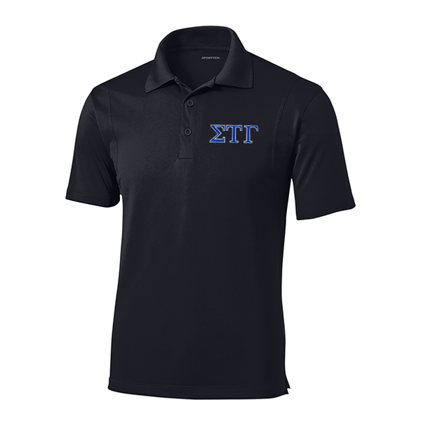 Sigma Tau Gamma Fraternity Embroidered Greek Letter Sport-Tek Micropique Polo