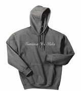 Sorority Cursive Embroidered Text Gildan Hoodie