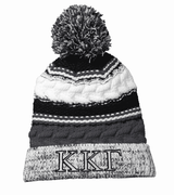 Sorority Pom Pom Beanie With Embroidered Greek Letters. Customize for your sorority