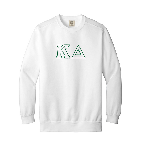 Sorority Comfort Colors Greek Letter Outline Crewneck Sweatshirt greekclothingco