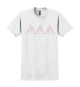 Sorority Embroidered Greek Letter Outline GildanT-shirt.