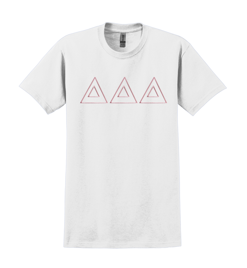 Sorority Embroidered Greek Letter Outline GildanT-shirt.