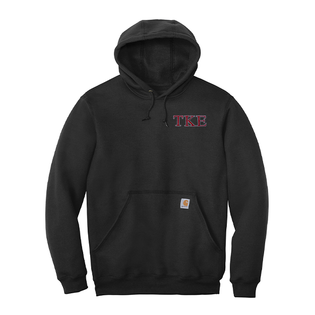 Tau Kappa Epsilon Fraternity Carhartt Embroidered Greek Letter Midweight Hooded Sweatshirt