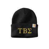 Tau Beta Sigma Carhartt Beanie - Embroidered Greek Letters