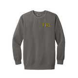 Tau Beta Sigma Comfort Colors Crewneck - Embroidered Greek Letters