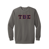 Tau Beta Sigma Comfort Colors Crewneck - Sewn on Greek Letters