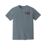 Tau Beta Sigma Comfort Colors T-Shirt - Embroidered Greek Letters