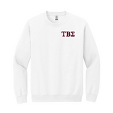 Tau Beta Sigma Crewneck - Embroidered Greek Letters