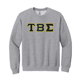 Tau Beta Sigma Crewneck Sweatshirt - Sewn on Greek Letters