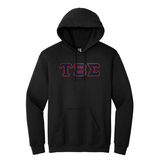 Tau Beta Sigma Hoodie - Sewn on Greek Letters