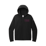 Tau Beta Sigma Nike Ladies Full-Zip Hooded Sweatshirt - Embroidered Greek Letters