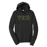 PREMIUM Tau Beta Sigma Hooded Sweatshirt - Sewn on Greek Letters