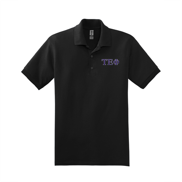 Tau Epsilon Phi Fraternity Embroidered Greek Letter Gildan Polo