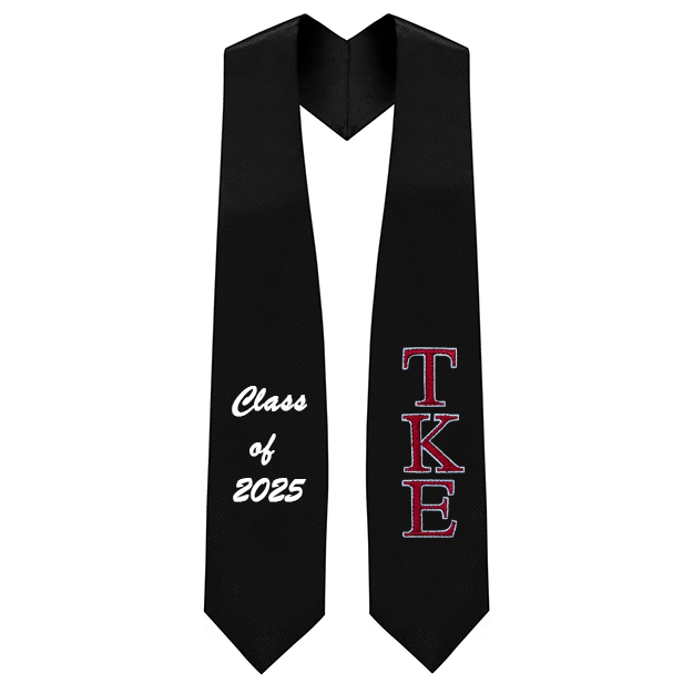 Custom Tau Kappa Epsilon Fraternity Embroidered Graduation Stole