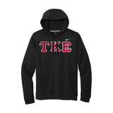 Represent your Tau Kappa Epsilon affiliation with this sharp Nike hoodie. Your distinguished ΤΚΕ Greek letters are sewn on with high-quality satin stitching for a polished, tackle twill appearance