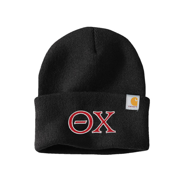 Represent your Theta Chi affiliation with this durable Carhartt Watch Cap. Your distinguished Theta Chi Greek letters are expertly embroidered for a polished and lasting look.