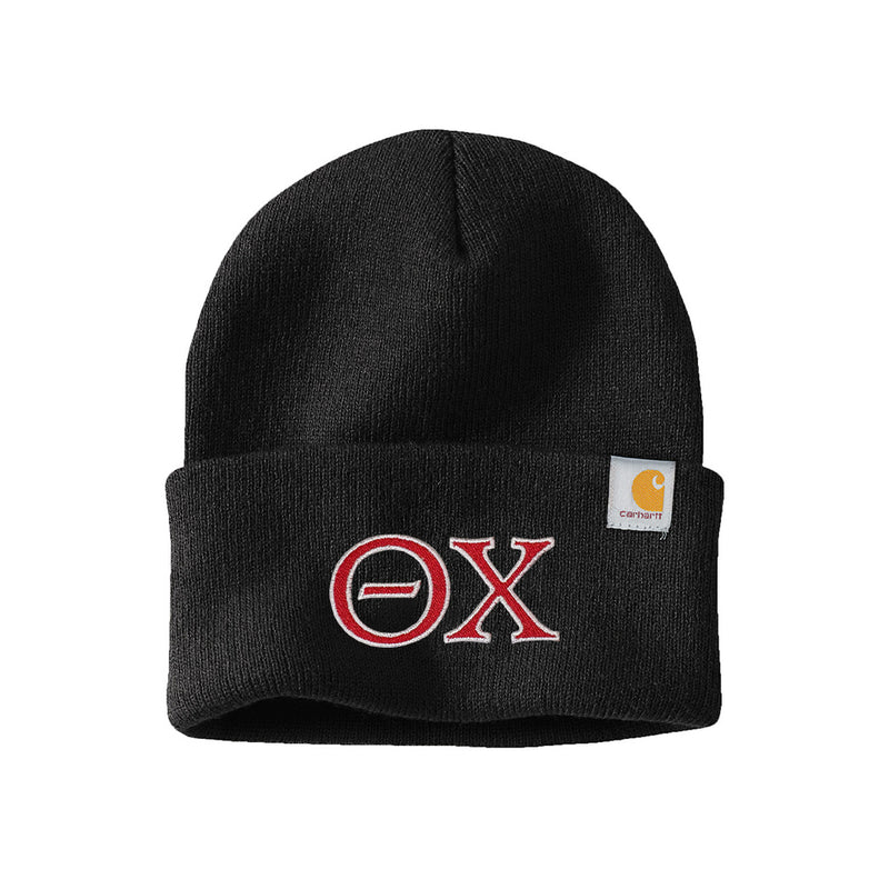 Represent your Theta Chi affiliation with this durable Carhartt Watch Cap. Your distinguished Theta Chi Greek letters are expertly embroidered for a polished and lasting look.