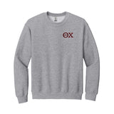 Wear your Theta Chi letters with character on this finely embroidered Gildan crewneck sweatshirt. Your esteemed Theta Chi Greek letters are meticulously embroidered for a classic and strong look.