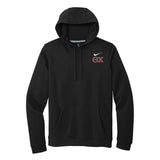 Represent your Theta Chi affiliation with this sharp Nike hoodie, showcasing small embroidered Greek letters. Your distinguished Theta Chi Greek letters will be neatly embroidered for a polished look.