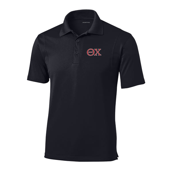 Represent your Theta Chi affiliation with this sharp embroidered Sport-Tek Micropique Polo. Your distinguished Theta Chi Greek letters are finely embroidered for a polished look.