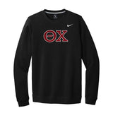 Wear your&nbsp;Theta Chi letters on this classic Nike Club Fleece Crewneck Sweatshirt, showcasing traditional sewn-on Greek letters. Your distinctive Theta Chi Greek letters are sewn onto the chest with high-quality satin stitch for a lasting and tasteful emblem.