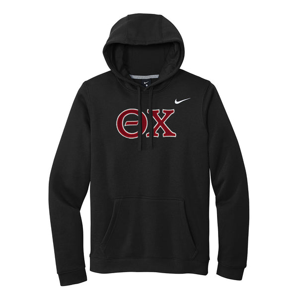 Represent your Theta Chi affiliation with this sharp Nike hoodie. Your distinguished Theta Chi Greek letters are sewn on with high-quality satin stitching for a polished, and premium appearance.