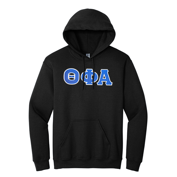 Theta Phi Alpha Sorority Sewn on Greek Letter Gildan Hoodie