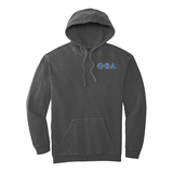Theta Phi Alpha Sorority Comfort Colors Embroidered Greek Letter Hooded Sweatshirt