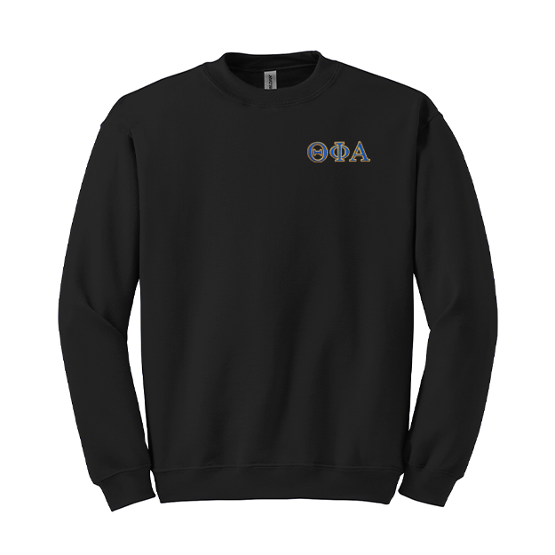 Theta Phi Alpha Sorority Embroidered Greek Letter Gildan Crewneck Sweatshirt.