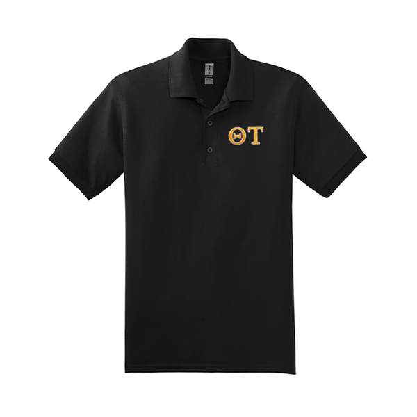 Theta Tau Fraternity Embroidered Greek Letter Gildan Polo