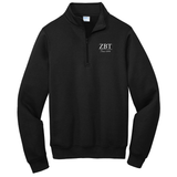 Zeta Beta Tau Fraternity Embroidered Established Quarter Zip Sweatshirt