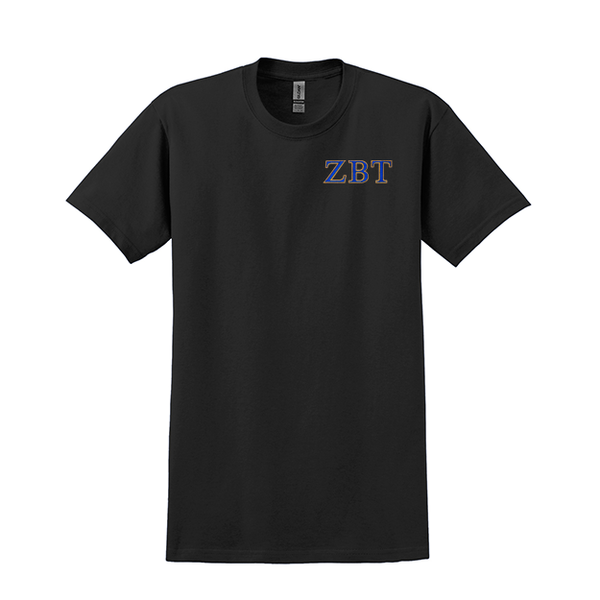 Zeta Beta Tau Fraternity Embroidered Greek Letter Gildan T-shirt
