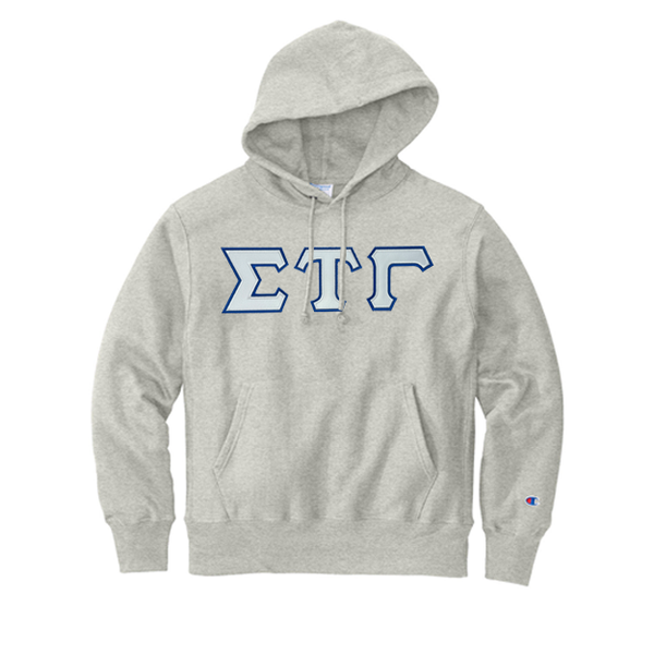 Sigma Tau Gamma Fraternity Champion Reverse Weave Greek Letter Hooded Sweatshirt