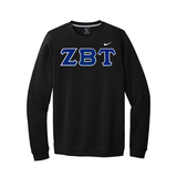Zeta Beta Tau Fraternity Nike Greek Letter Crewneck Sweatshirt