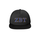 Zeta Beta Tau Fraternity Foam Trucker Hat Embroidered Greek Letters