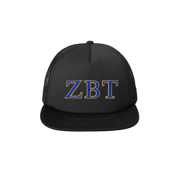 Zeta Beta Tau Fraternity Foam Trucker Hat Embroidered Greek Letters