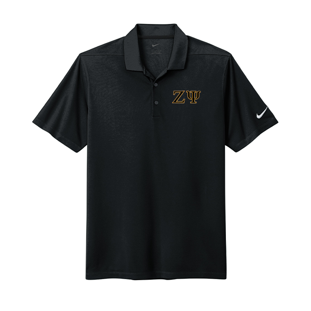 Zeta Psi Fraternity Greek letter embroidered Nike polo