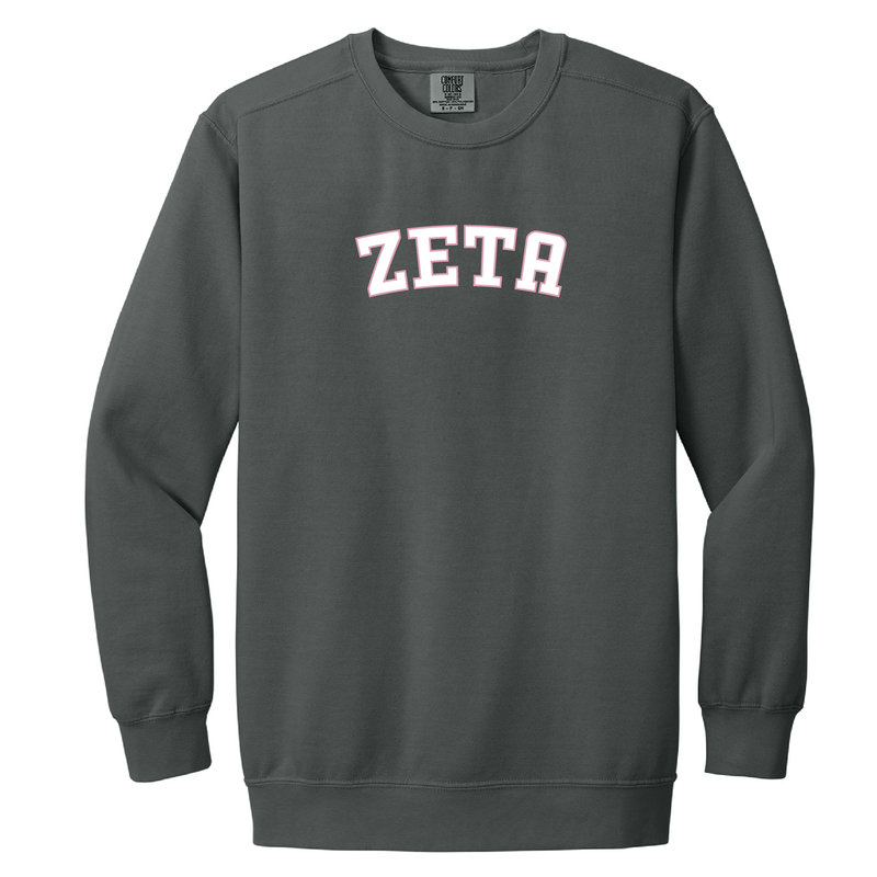 Zeta Tau Alpha Sorority Varsity Basics Crewneck Sweatshirt