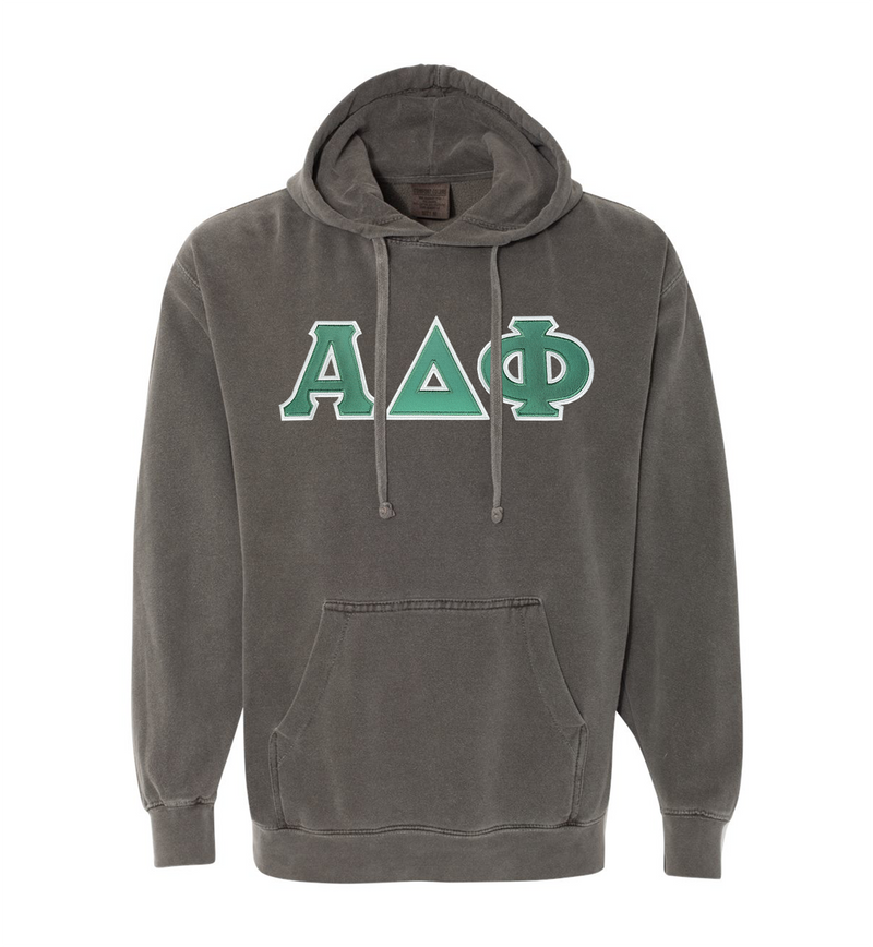 Fraternity Comfort Colors Sewn on Greek Letter Hoodie –